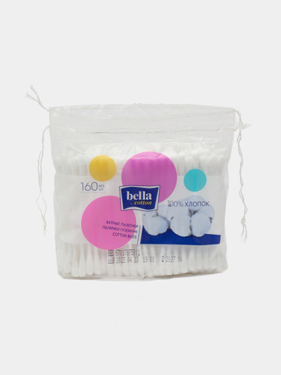9000 сумов. Bella Cotton Care ватные палочки органический хлопок 160шт. Ватные диски e Vita