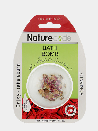 Бомбочка для ванны Nature Code Bath bomb Romance, 100 г Toshkentda hududida, narxi 28000 so'm Uzum Market korxonasidan - Prom.uz (ID#1072755)