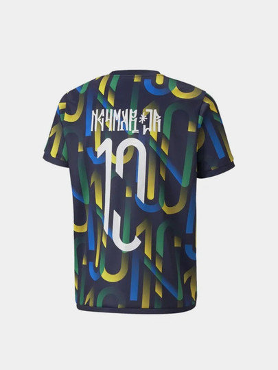 Neymar Jr Future Printed Youth Football Jersey Blue Puma