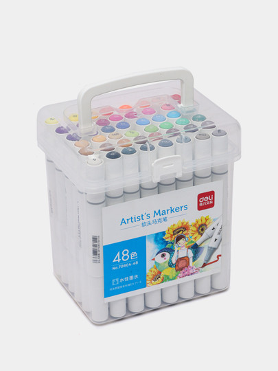 Маркеры для скетчинга Deli 70804, 48 цветов в Ташкенте цена 75000 сум ...