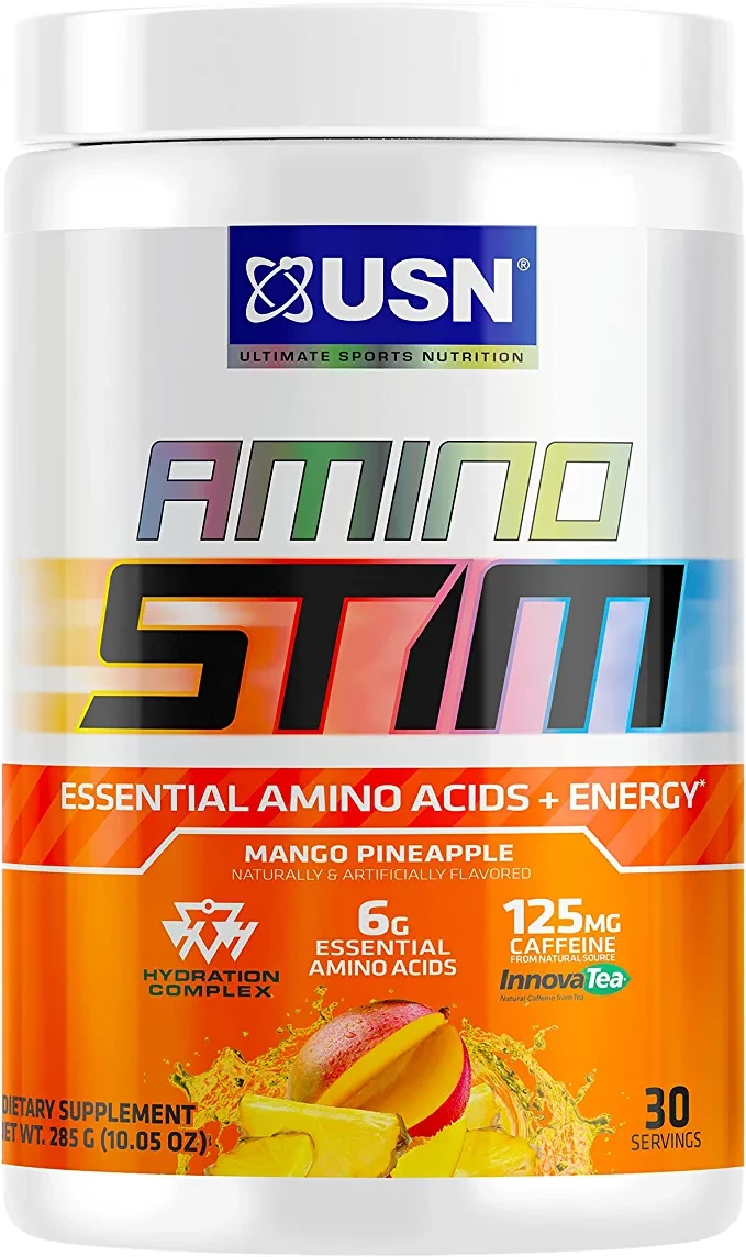 USN Amino Stim EAA (muhim aminokislotalar) + energiya, 125 mg kofein, 6 g asosiy aminokislotalar, namlovchi kompleks, mushaklar o'sishini tiklash, mango ananasi Toshkentda hududida, narxi 300000 so'm Sportmax korxonasidan - Prom.uz (ID#1102715)