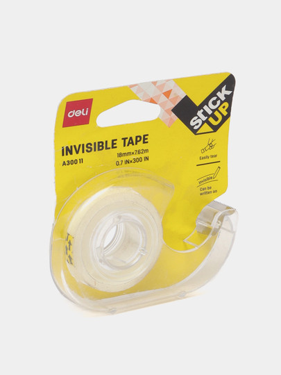 Скотч Deli 18*7,62м с диспенсером Invisible 30011 в Ташкенте цена 5000. ...
