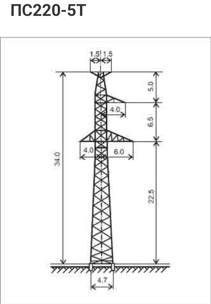 Стальная опора ЛЭП П110-6+4 Toshkentda hududida, narxi 105630280 so'm ...