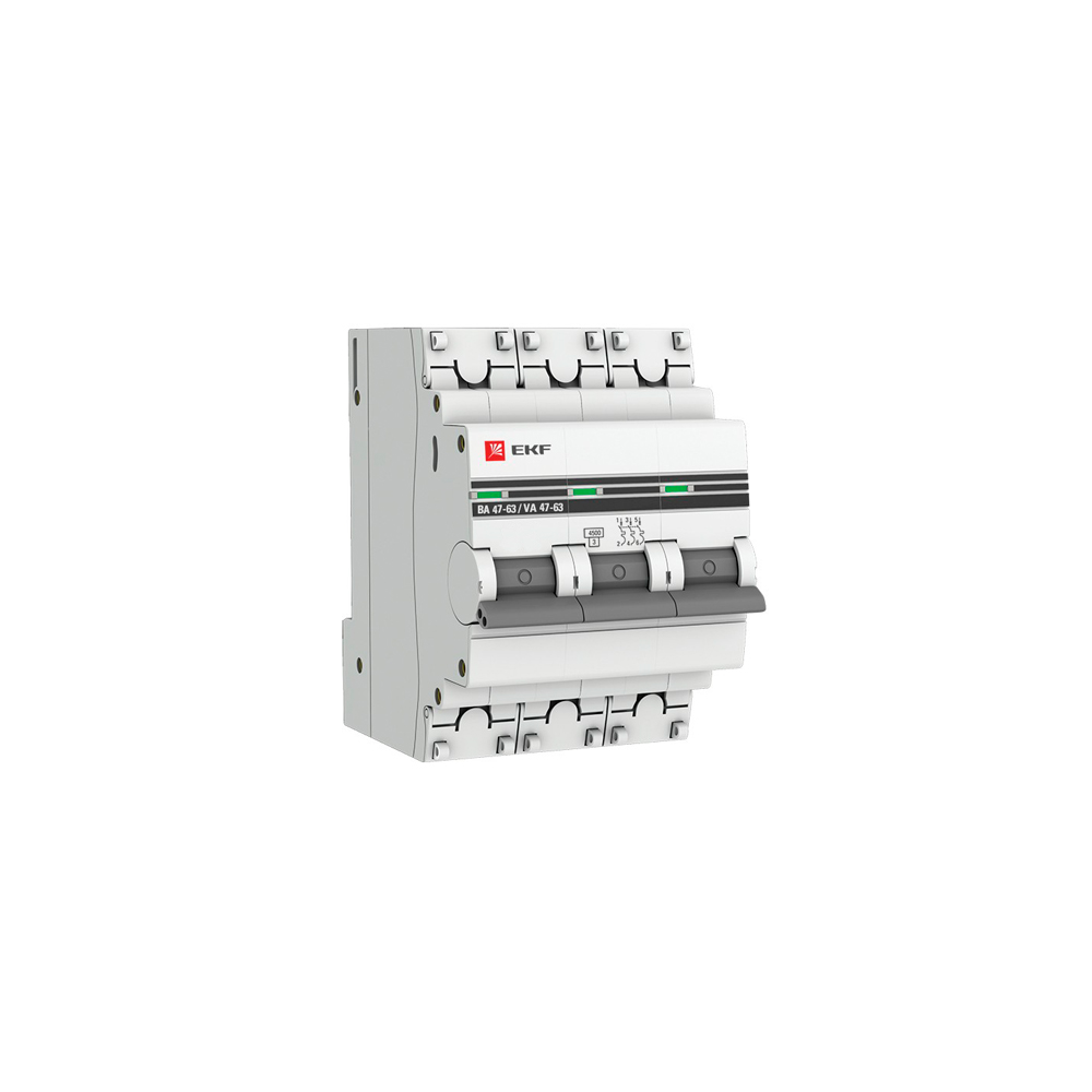 Автомат выключатель модульный EKF MCB4763-3-04C-Pro Toshkentda hududida, narxi 32656 so'm 220volt.uz korxonasidan - Prom.uz (ID#126058)