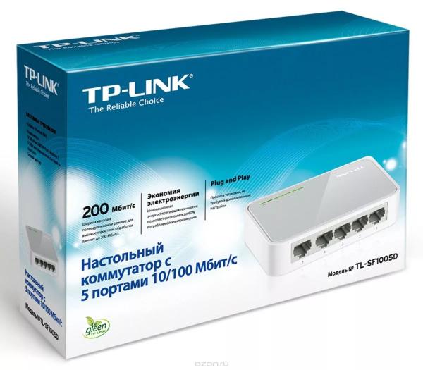 Мини коммутатор TP-Link TL-SF1005D 5-портов (Switch)#1