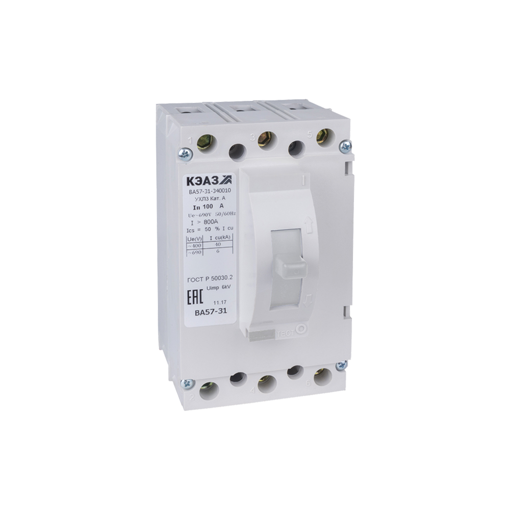 Автомат выключатель KEAZ ВА57-31-340010-80А Toshkentda hududida, narxi 436800 so'm 220volt.uz korxonasidan - Prom.uz (ID#126808)