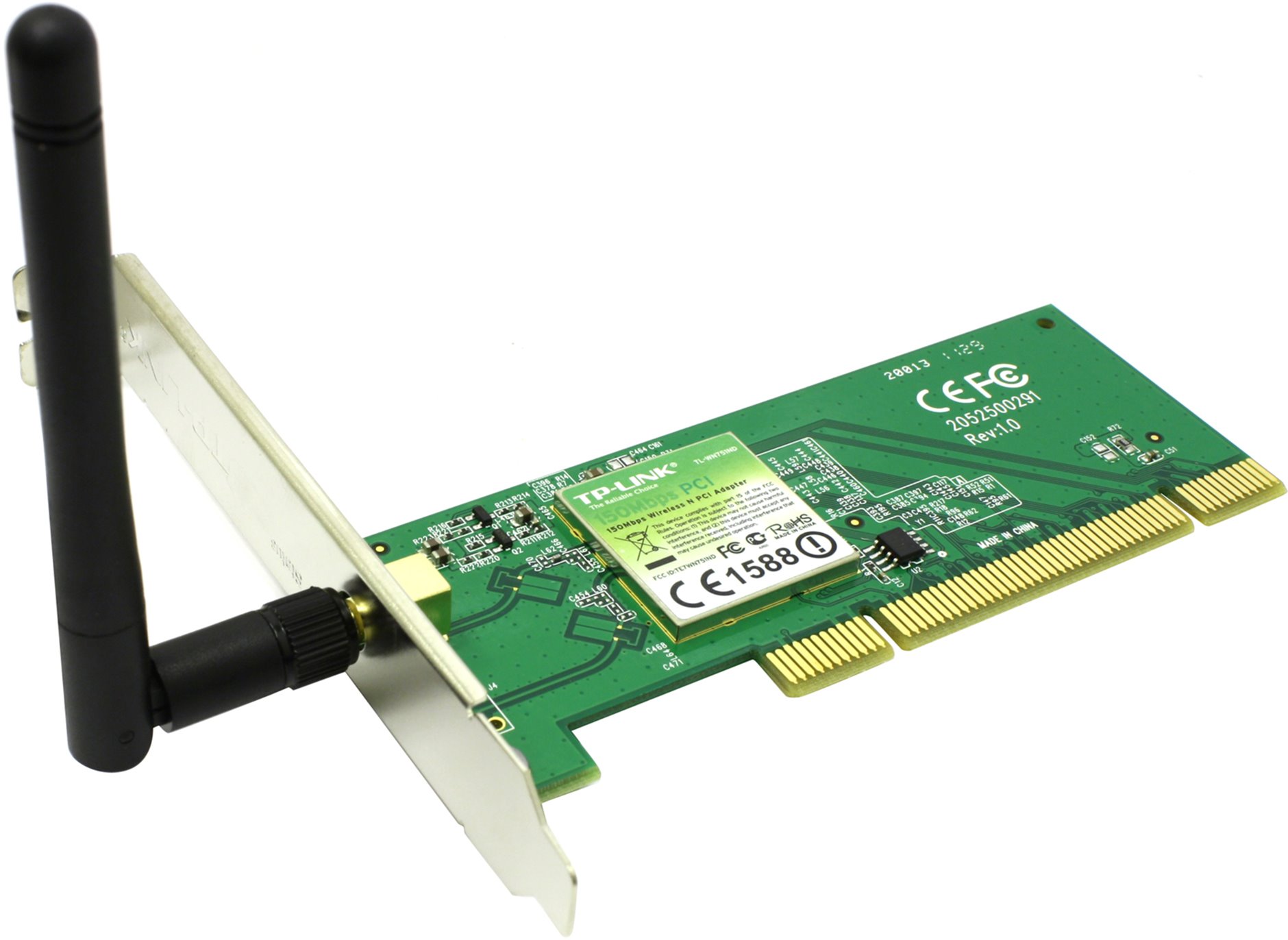 WiFi адаптер TL-WN751ND Wireless N PCI Adapter, Atheros, 1T1R, 2.4GHz ...