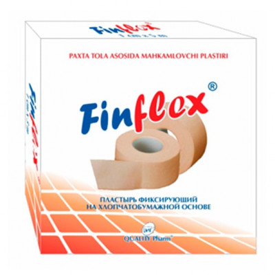 Пластырь медицинский Finflex (Финфлекс), фиксирующий, на хлопчатобумажной основе 2.0х5см