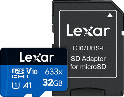 Карта памяти Lexar 633x 32 ГБ microSDHC UHS-I + SD adapter