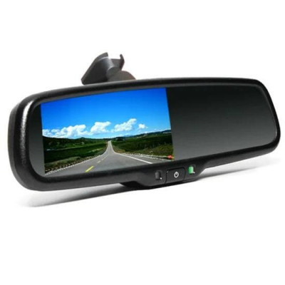 Автомобильное зеркало заднего вида GreenYi, ЖК-монитор TFT 4,3 дюйма со специальным оригинальным кронштейном, 2 видеовхода для парковки