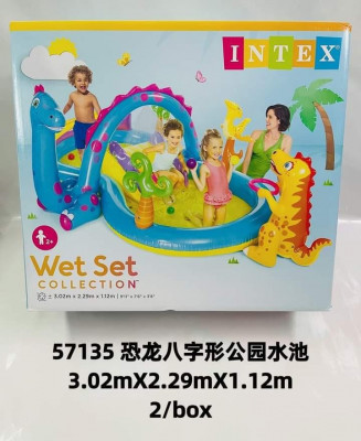 Коллекция надувной бассейна Intex Wet Set Dinosaur размер: - 3,02 м x 2,29 м x 1,12 м