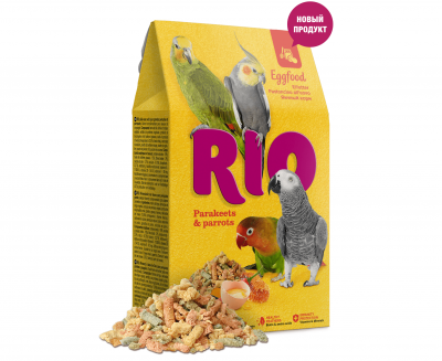 Rio яичный корм для средних и крупных попугаев 250гр
