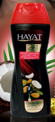 Шампунь "Hayat 2 in 1" с кокосовым и глицериновым маслом 400 мл