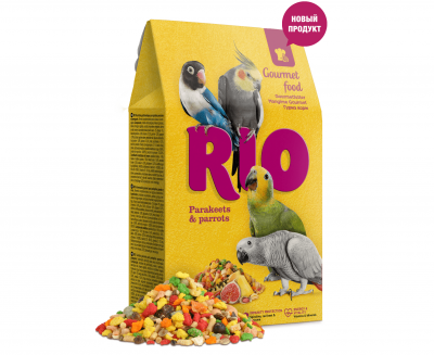 Rio гурмэ корм для средних и крупных попугаев 250гр