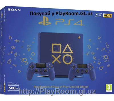 Эксклюзивный Playstation Blue 500GB (2 джойстика)