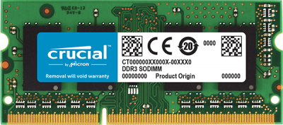 8GB Crucial DDR3-1600 для ноутбуков