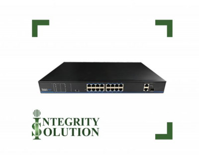 Utepo Коммутатор UTP1-SW1602TS-POE 16 -портовый 10/100Mbps POE, 2 гигабитных uplink порта, 1 гигабитный комбо порт Integrity Solution