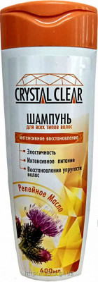 Шампунь Crystal Clear 400 мг "Репейное масло"