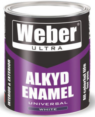 Эмаль ALKID ENAMEL UNIVERSAL белого цвета  2,7 кг